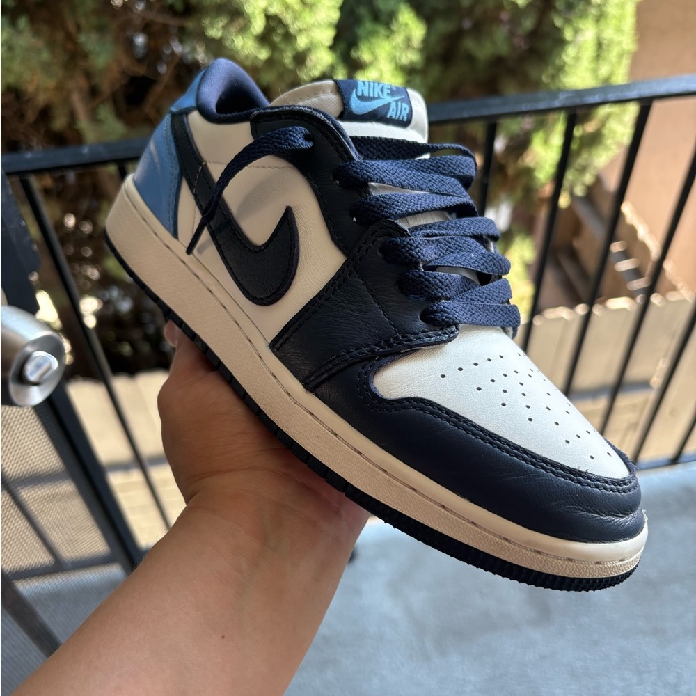 Nike Men's Navy and White Sneakers for sale